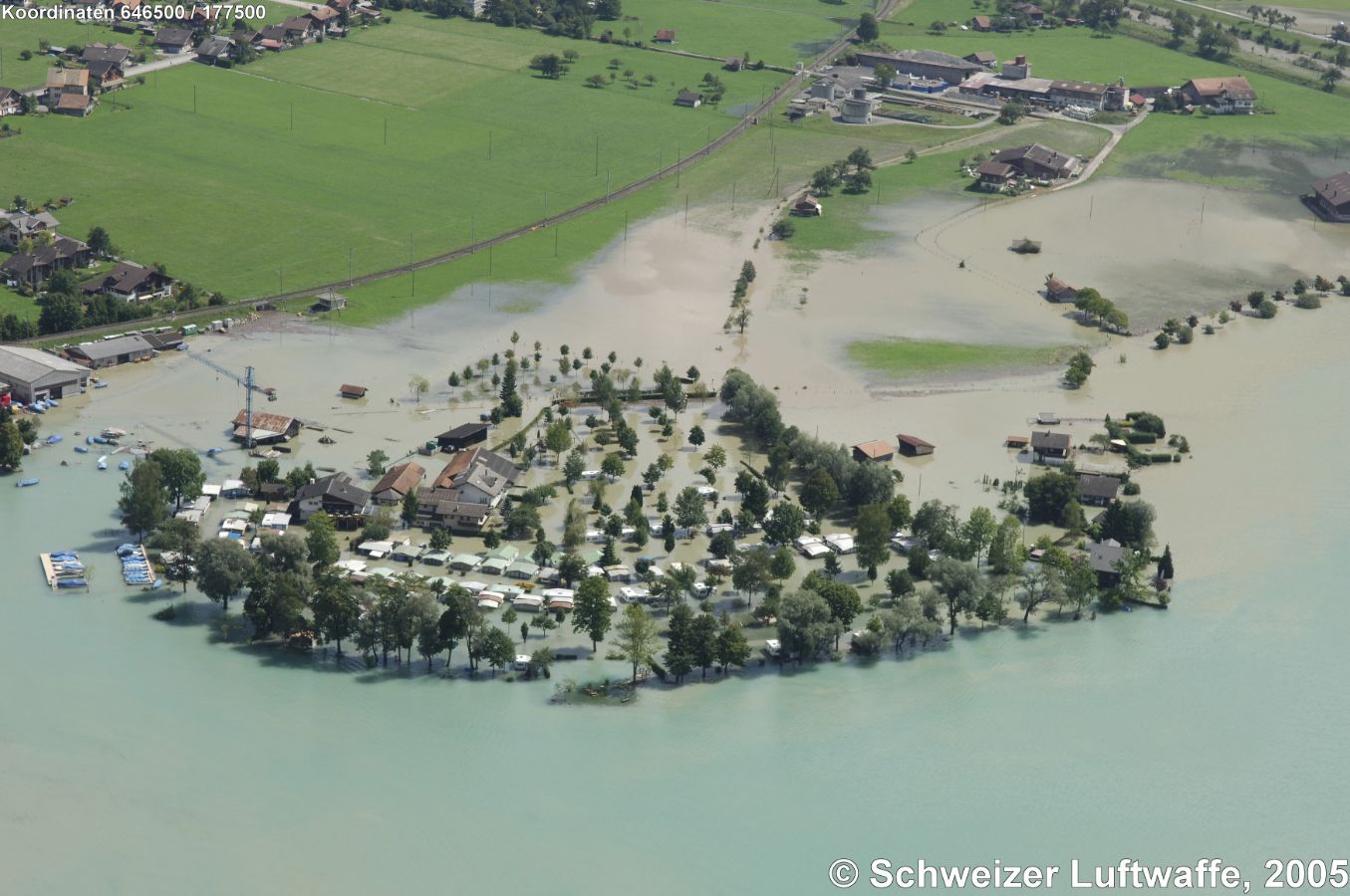 Zeltplatz Aaregg östlich von Brienz) im August 2005